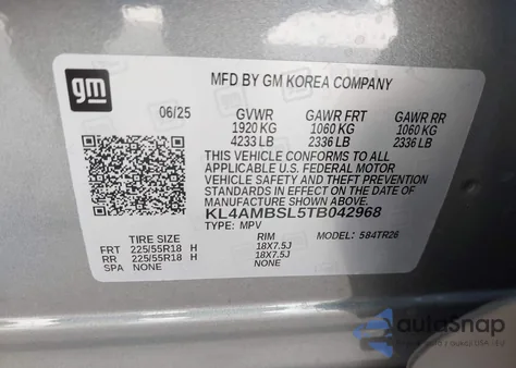 2026 Buick Encore Gx Preferred Fwd из США, поврежденный, VIN KL4AMBSL5TB042968